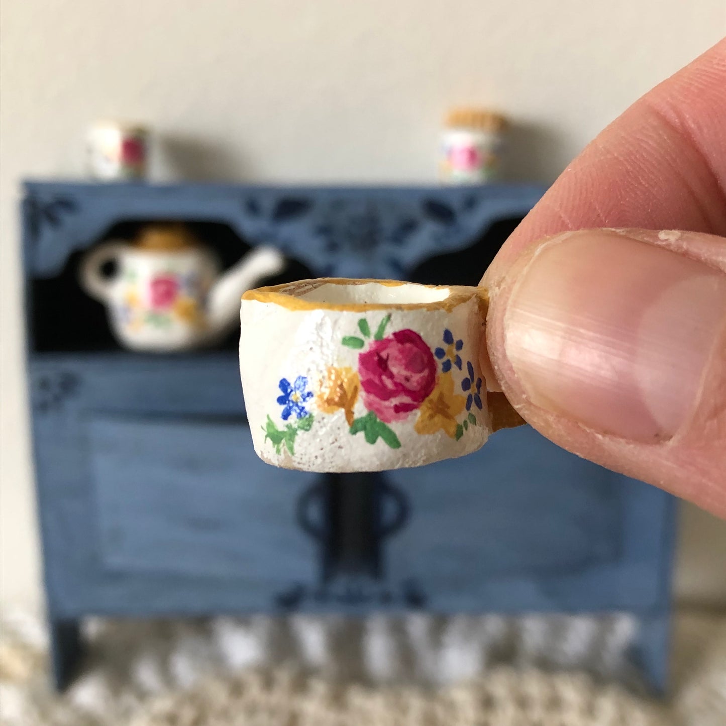 Mostrador de loza miniatura