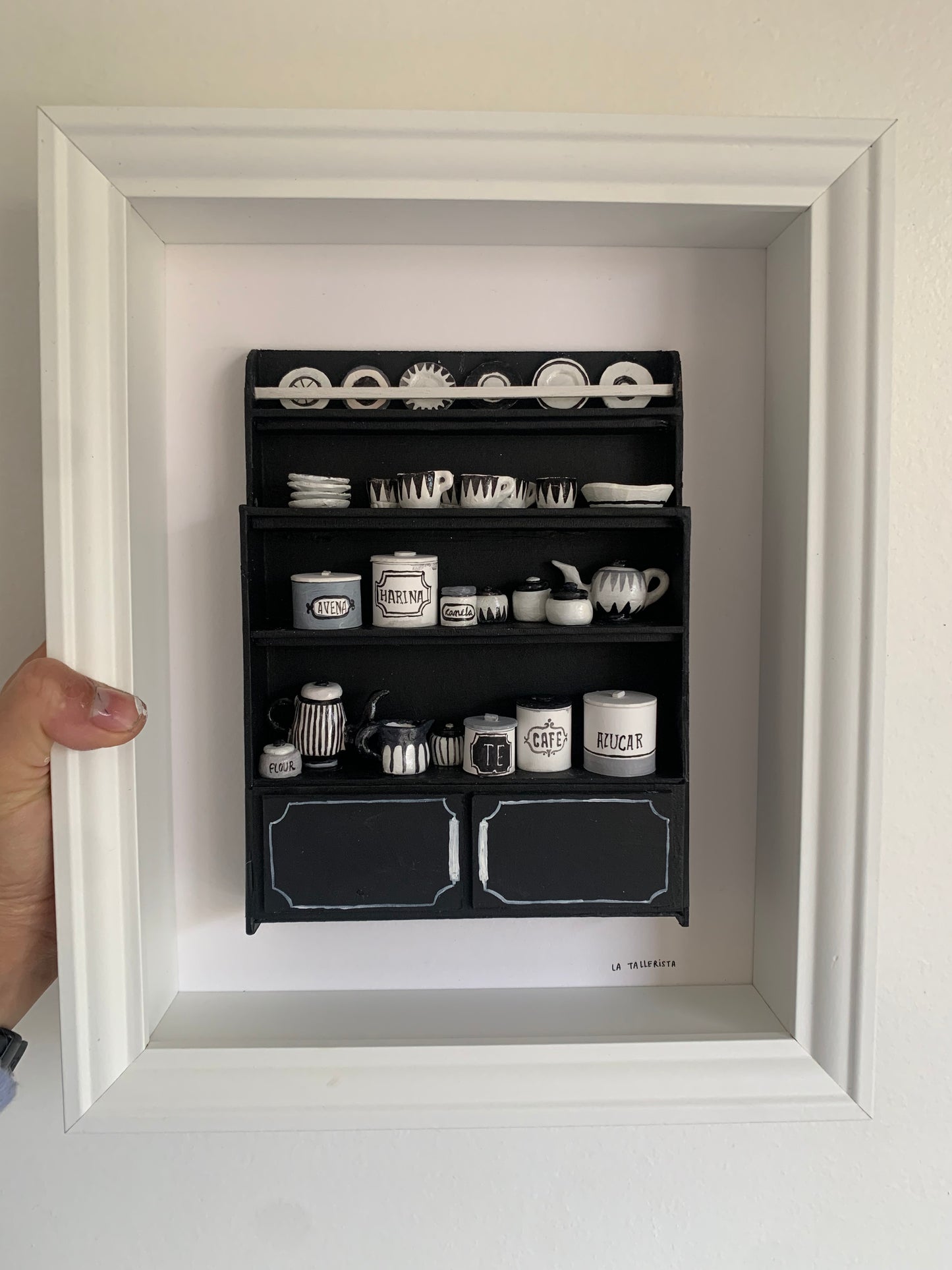 Mostrador de loza miniatura