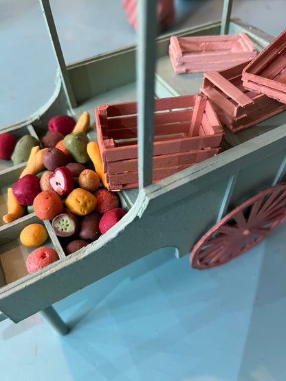 Carrito de frutas miniatura