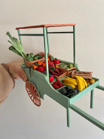 Carrito de frutas miniatura