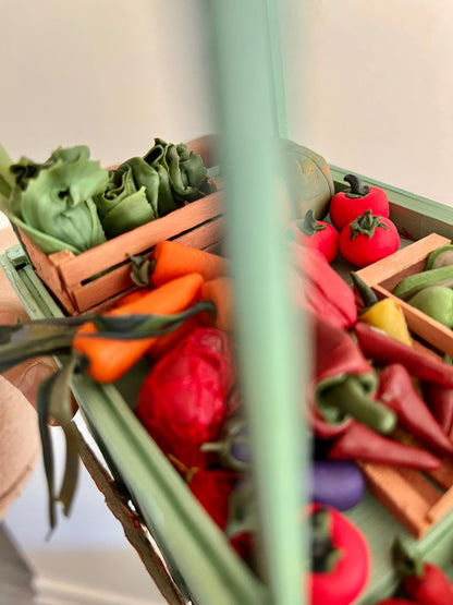 Carrito de frutas miniatura