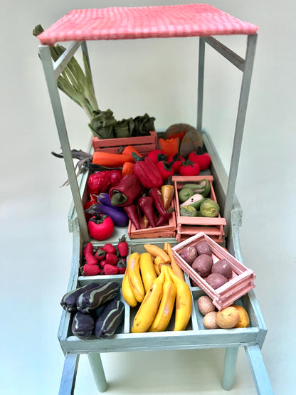 Carrito de frutas miniatura